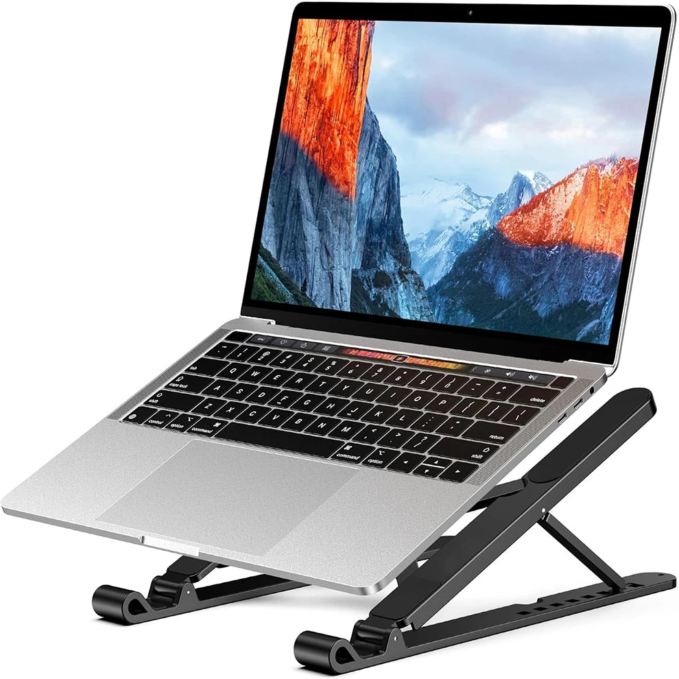 JOMAA 8-Angle Foldable Laptop Stand – Ergonomic Riser for 10″–15.6″ Notebooks