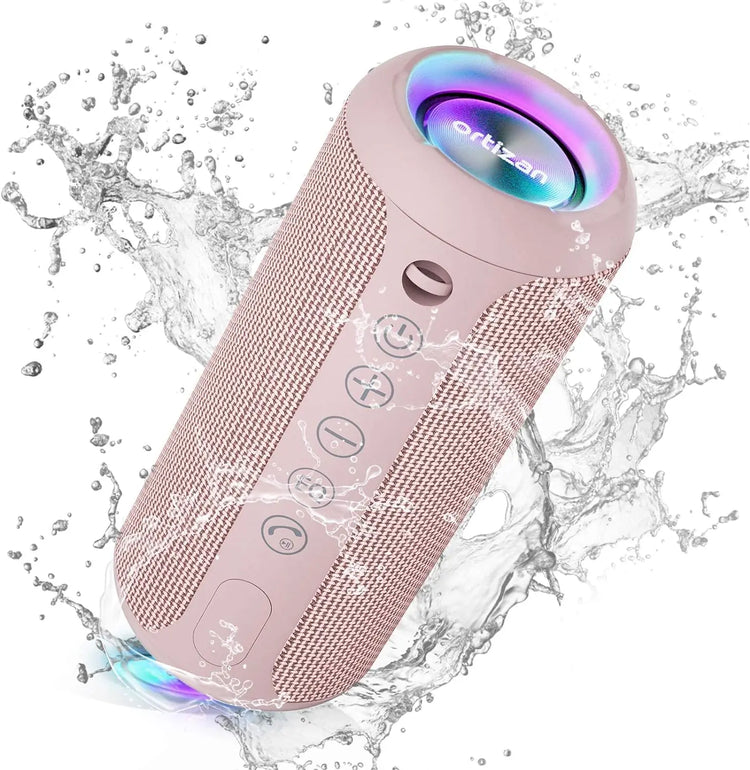 Ortizan X10 360° Bluetooth Speaker – 24W RGB Blast, 30H Playtime & IPX7 Waterproof