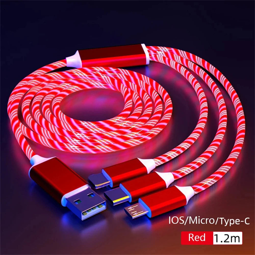 NNBILI Multi-Connector Cable (MFi & 2.4A Fast Charge)