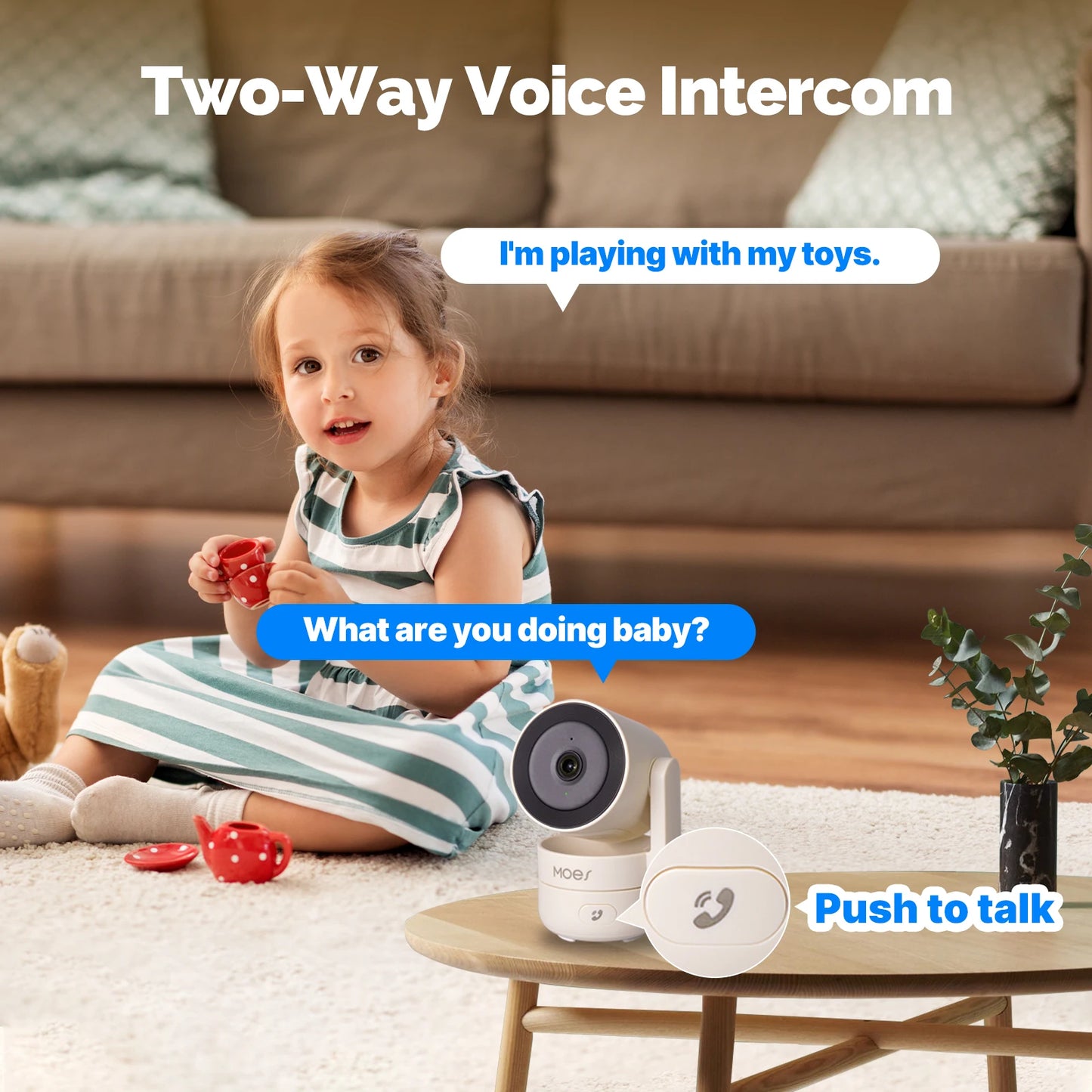MOESTuya WiFi Indoor Pan/Tilt Smart Security Camera 4MP HD