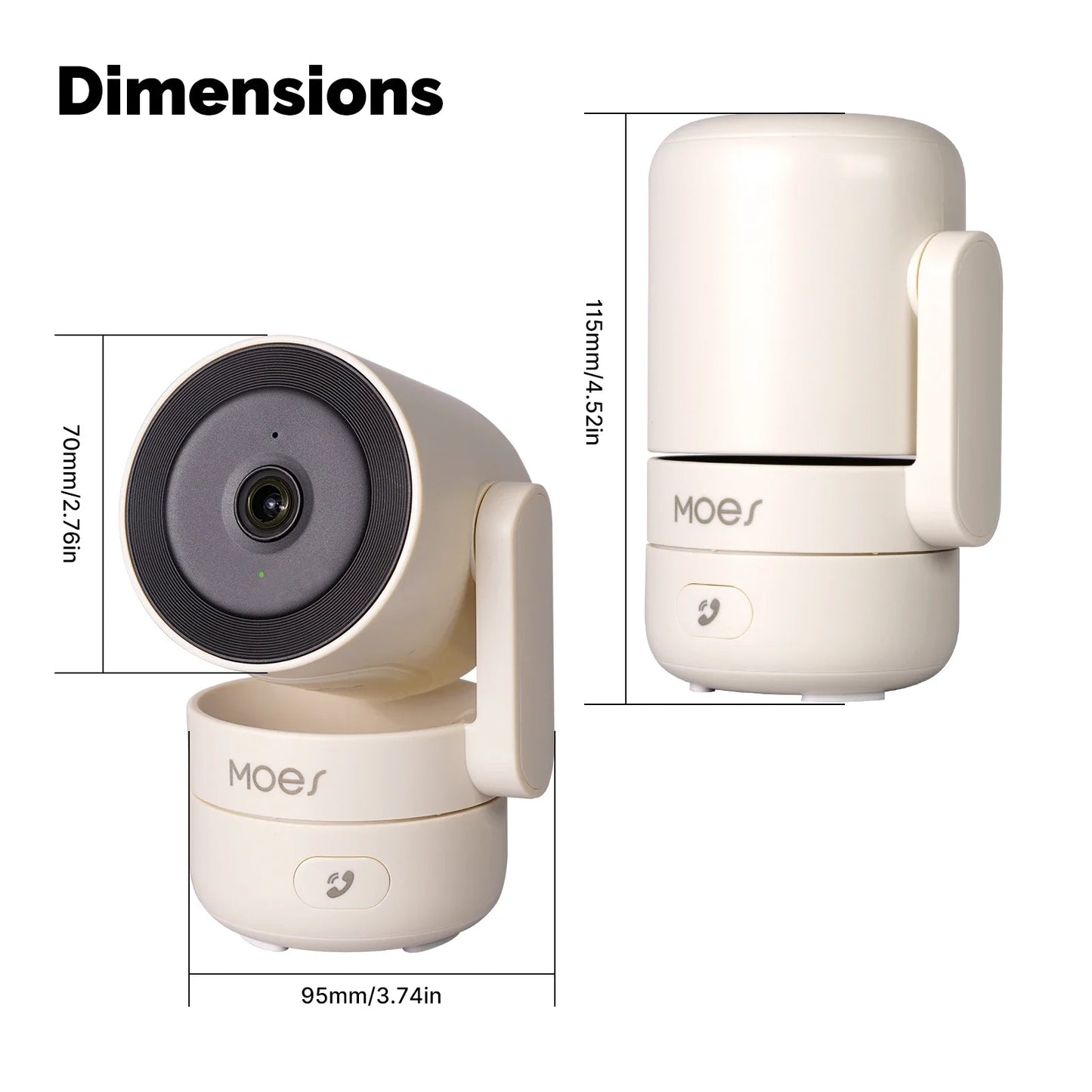 MOESTuya WiFi Indoor Pan/Tilt Smart Security Camera 4MP HD