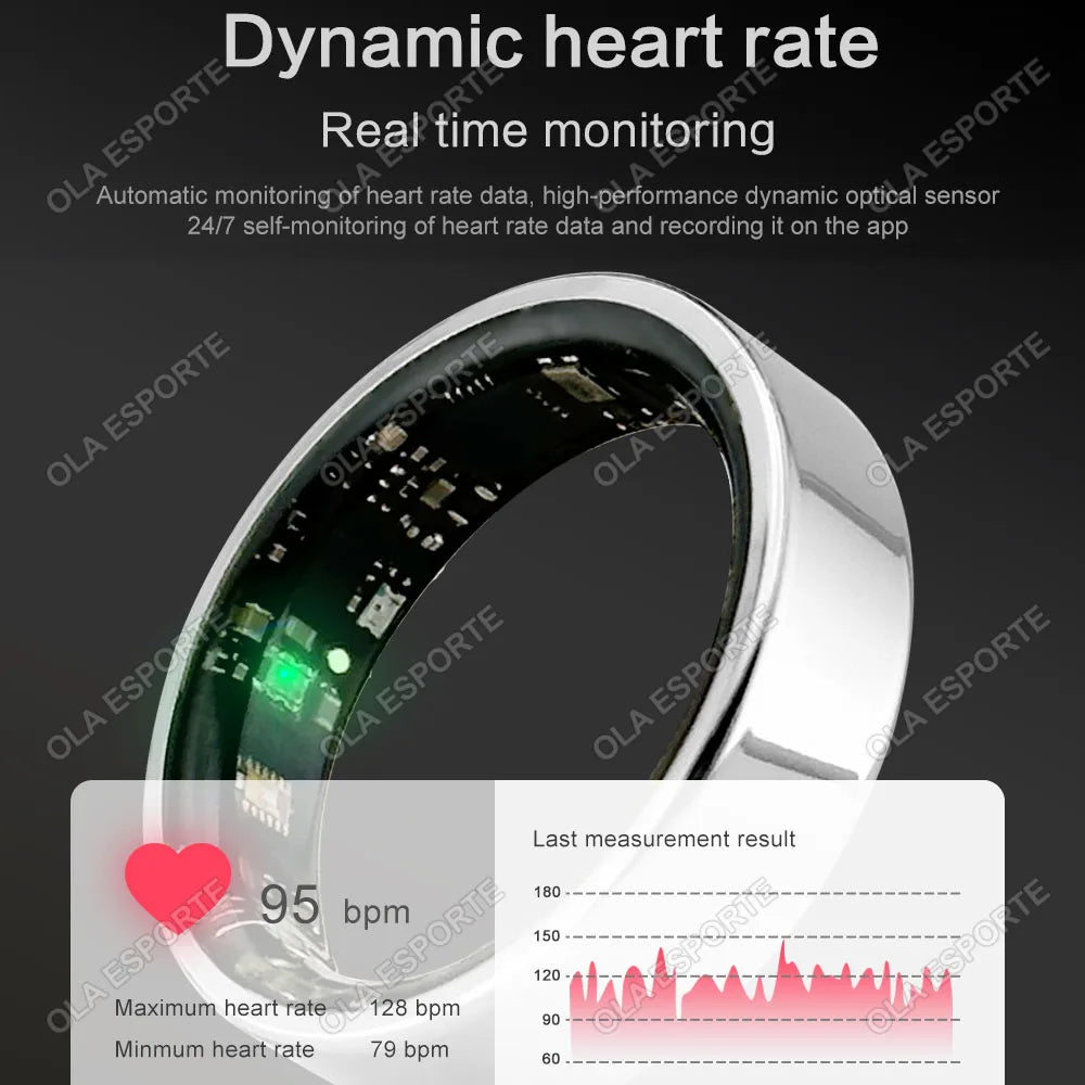 Smart Ring – Bluetooth Fitness Tracker for Heart Rate, Sleep & Wellness