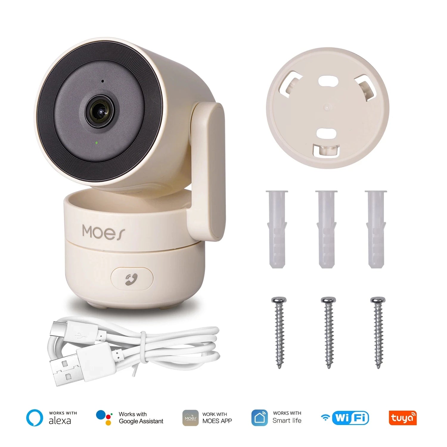 MOESTuya WiFi Indoor Pan/Tilt Smart Security Camera 4MP HD