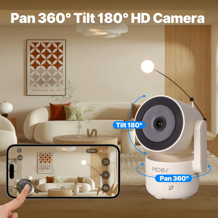 MOESTuya WiFi Indoor Pan/Tilt Smart Security Camera 4MP HD
