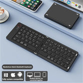 Ultra-Slim Bluetooth Folding Keyboard – Rechargeable & Travel-Ready
