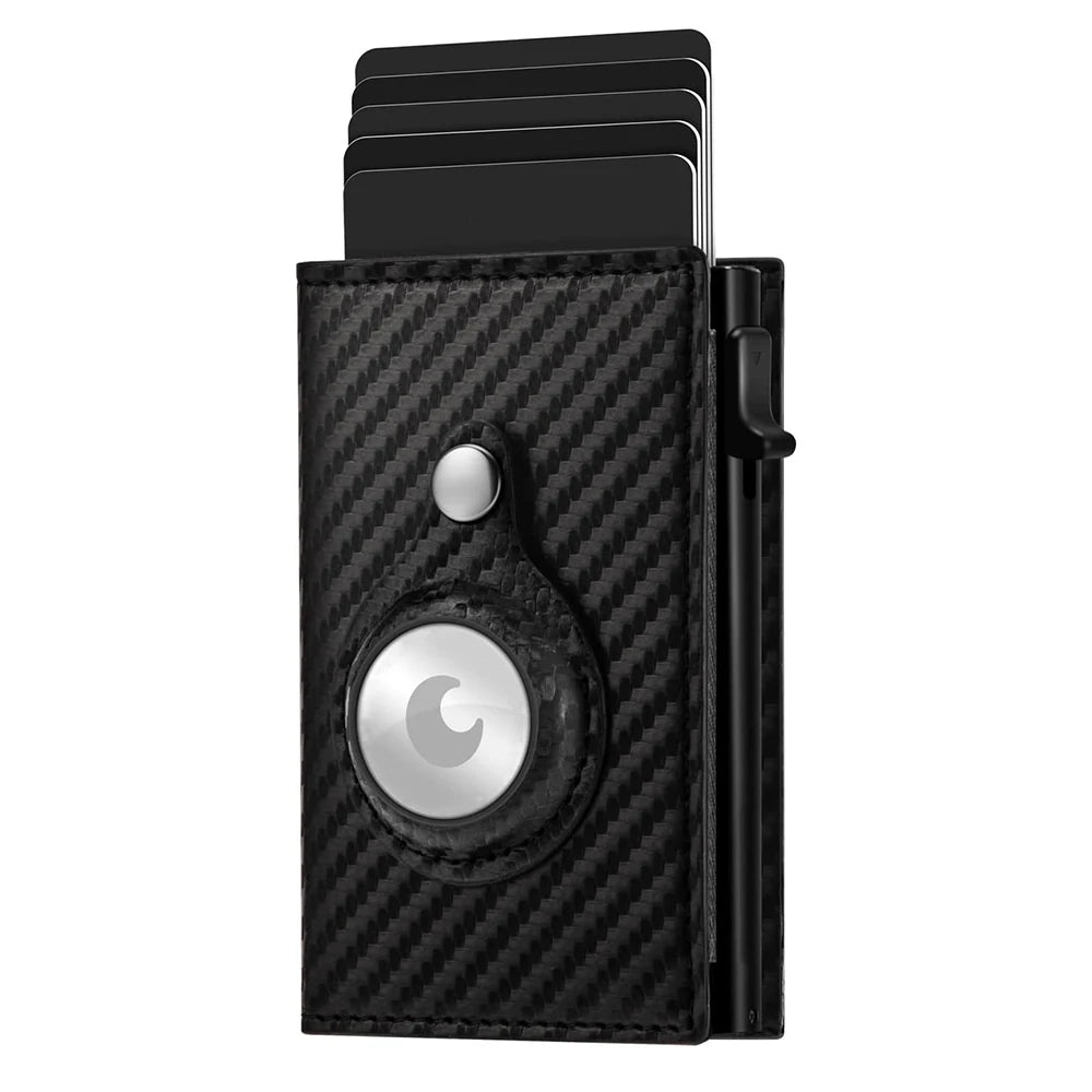 Smart Air Tag Black Wallet with RFID Protection